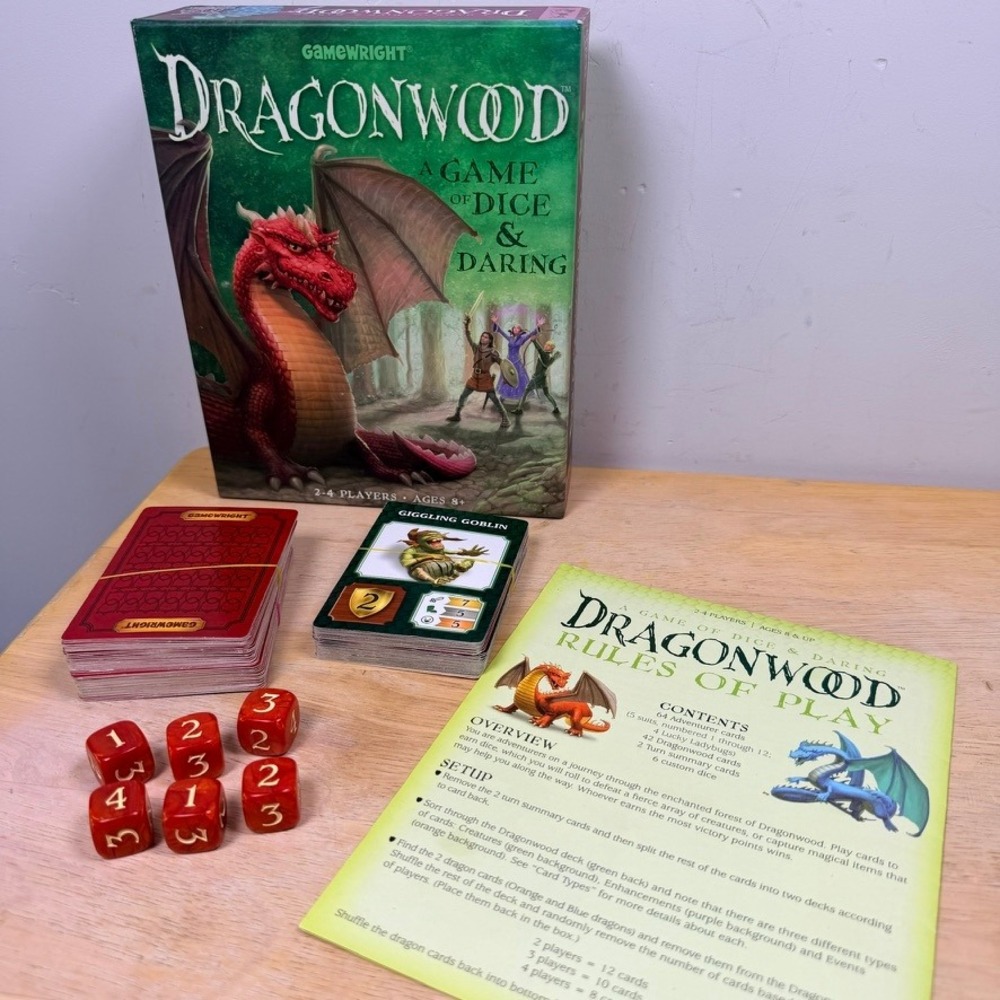 Dragonwood A‎ Game of DIce & Daring Board Game COMPLETE 2016 Gamewright Fantasy